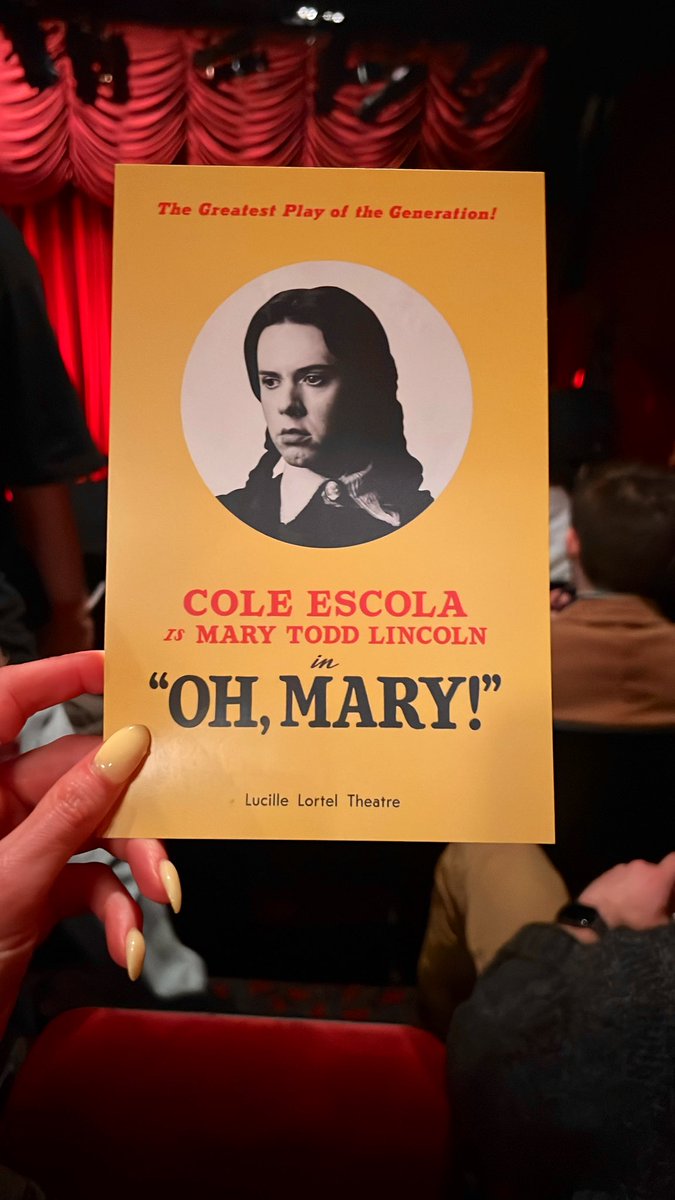 HONORED AND THRILLED TO ANNOUNCE I AM FINALLY SEEING OH, MARY