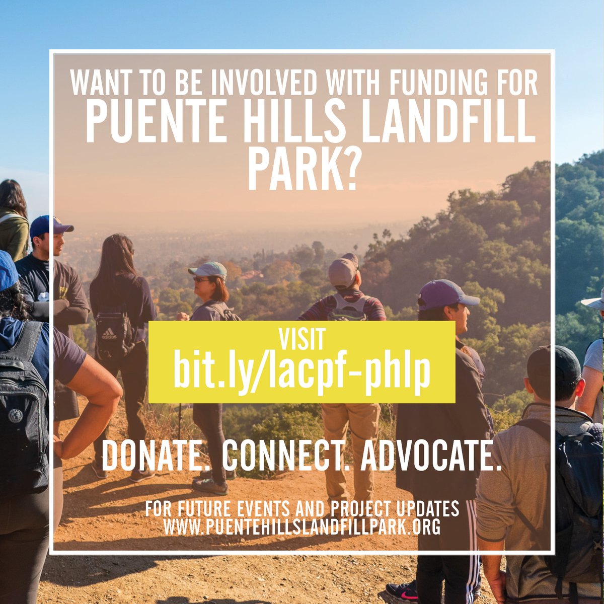 Help us re-write history and make this park a reality! Would you like to be a part of the fundraising process for the Puente Hills Landfill Park? Visit the park’s page on the Los Angeles Parks Foundation site at bit.ly/lacpf-phlp to see how to get involved. #PHLP