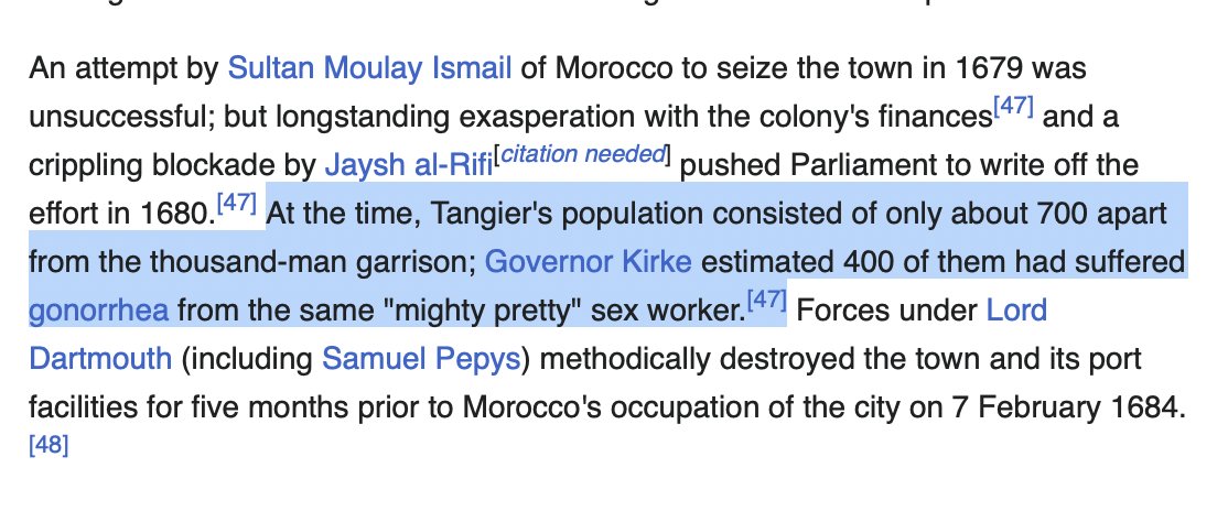 The colony of English Tangier had kind of a lot going on