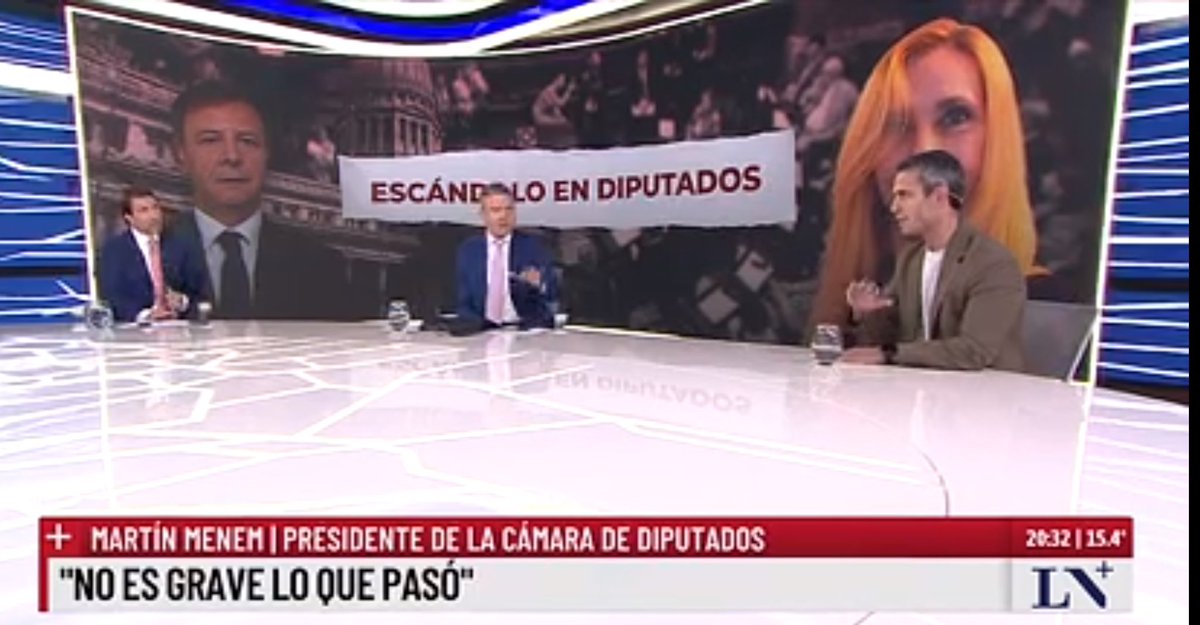 🗣️ Con 4,4 puntos lidera el pase de @lanacionmas entre @edufeiok y @PRossiOficial con @MenemMartin liderando los canales de noticias