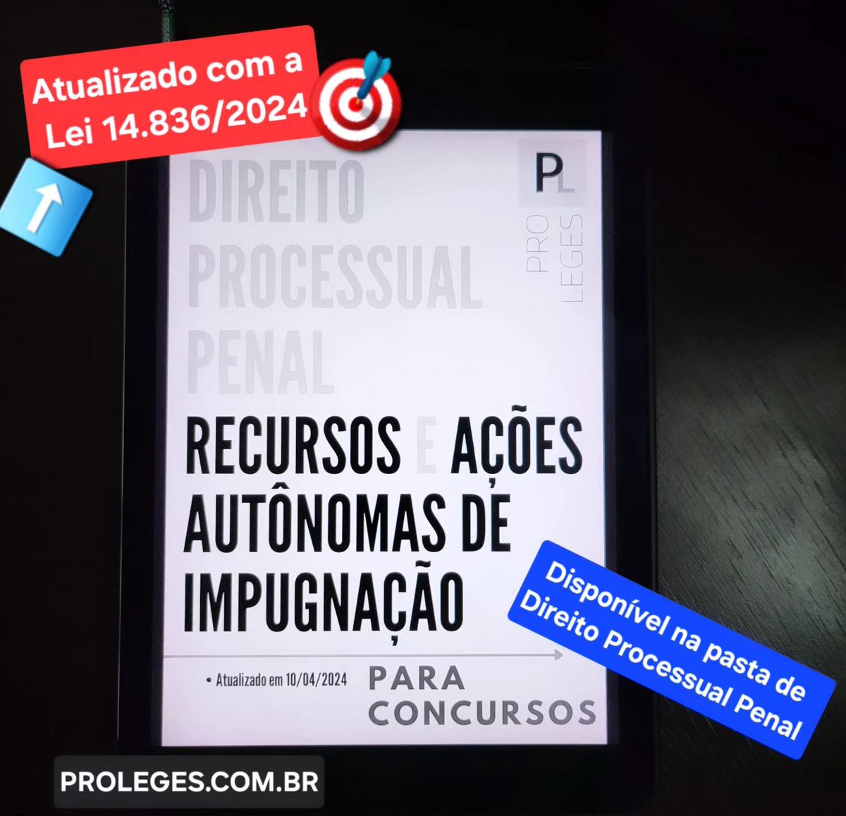 proleges's tweet photo. 🎯Material de "Recursos e Ações Autônomas de Impugnação" atualizado com a Lei 14.836/2024🚨

📚Leis comentadas artigo por artigo:
https://t.co/oVgRxYF1Nr https://t.co/ezzlsvc5Y6