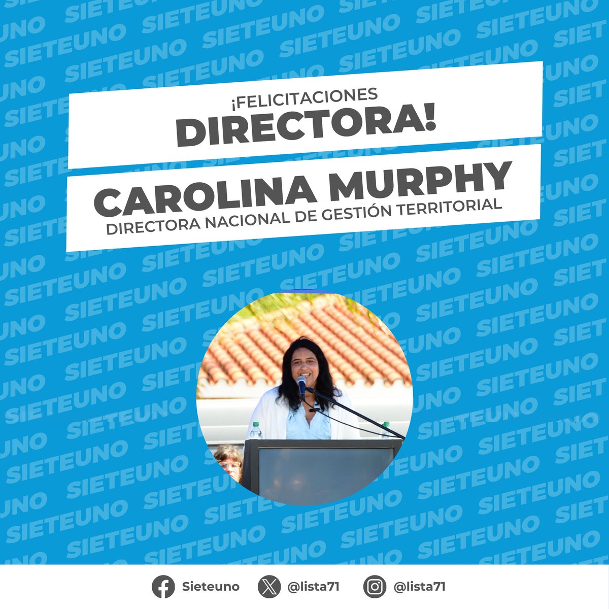 Felicitaciones @CarolinaMurphy_ en tu nueva responsabilidad como Directora Nacional en Gestión Territorial del @midesuy 💪 ¡Muchos éxitos en esta etapa!