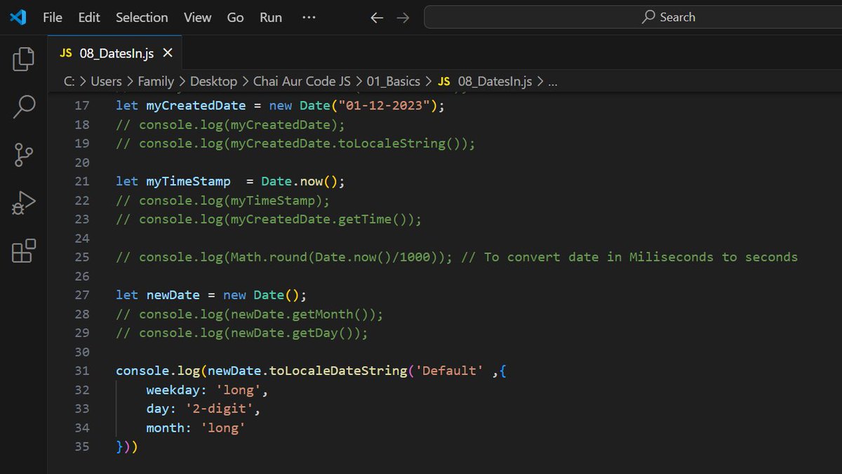 SyntaxSam405's tweet image. Day 22:
Reviewed JavaScript concepts I have been studying in past few days.
- Variables
- Datatypes
- Conversion Operations
- Strings
- Numbers and Maths

Also Explored a new concept of how to use Date method in JavaScript.

#100DaysOfCode
#JavaScript