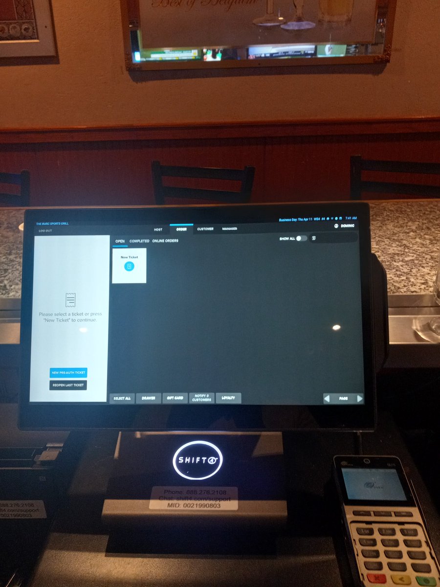 The Burg Sports Grill just installed their new @SkyTabPOS powered by @Shift4 Processing