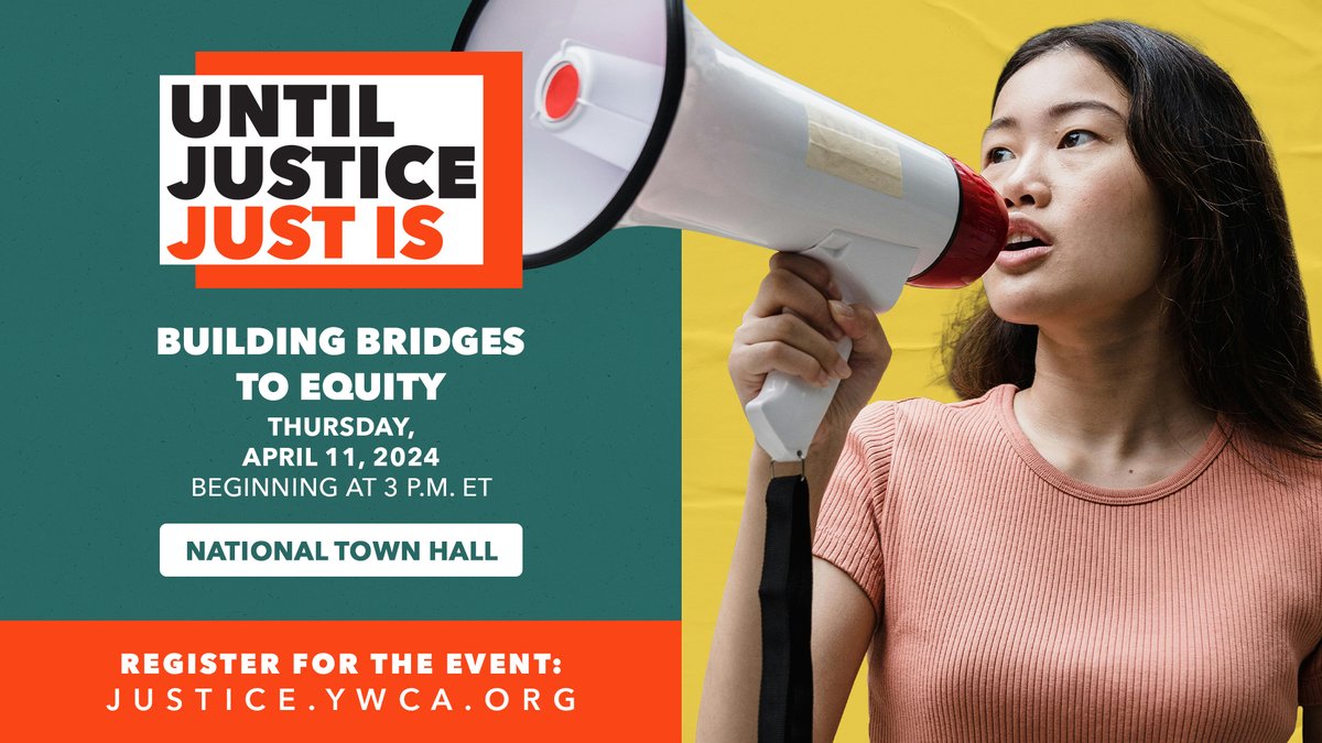 .@adriennemaree, @NikkiRenee, @FrancescaRattr1, & other experts and advocates are discussing #RacialJustice issues in bodily autonomy and financial empowerment in our #UntilJusticeJustIs (#UJJI) virtual event, Building Bridges to Equity. Watch it LIVE ➡️ justice.ywca.org/watch/