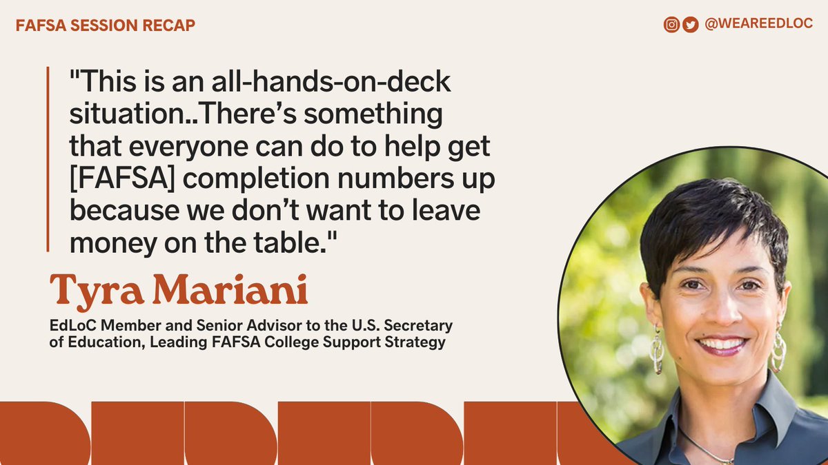 #FAFSA changes pose challenges for students, including those from mixed-status families, leading to a 30.7% decline in submissions. Huge thanks to @tyram25 for guiding our members on ways to support these families so that no federal aid is left on the table. #WeAreEdLoC