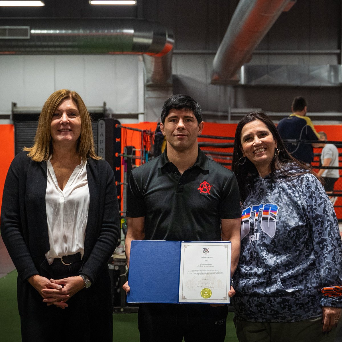 Celebrating health and fitness achievements with Serhiy Sidey and Adam Assenza! Serhiy's dedication to mixed martial arts and Adam's professionalism as a Pro MMA Fighter inspire us all. Congrats on your accomplishments! #HealthAndFitness #BurlingtonProud