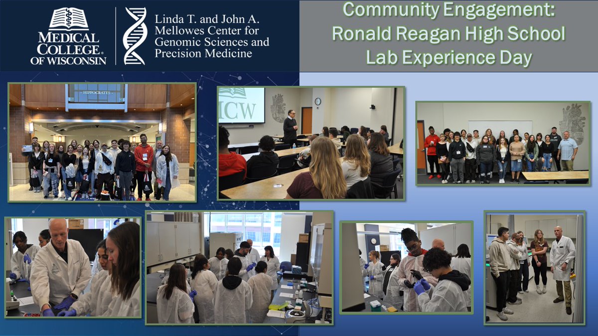'Exciting day @MellowesCenter as Ronald Reagan high school students immerse in hands-on lab experiences! Inspiring the next generation of scientists and medical professionals. Let's ignite their passion for STEM careers! 🔬👩‍🔬 #FutureLeaders #ForAll' @MedicalCollege @precision_ru