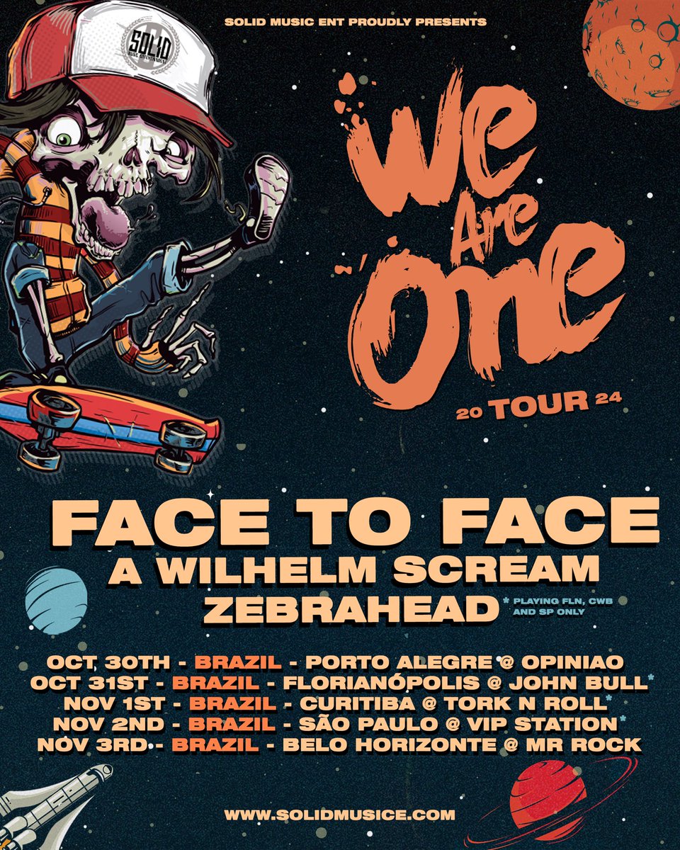 LATIN AMERICA! It’s been many years - We are beyond STOKED to announce our return with the almighty @facetofacemusic as part of the We Are One Tour! Tickets on sale now at the link on our profile - we can’t wait to see you all in November! 🤘😎🤘