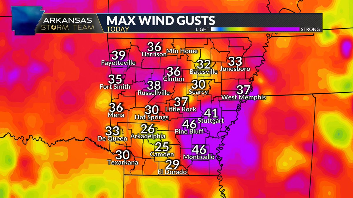 It's a windy one today. #arwx #ARStormTeam