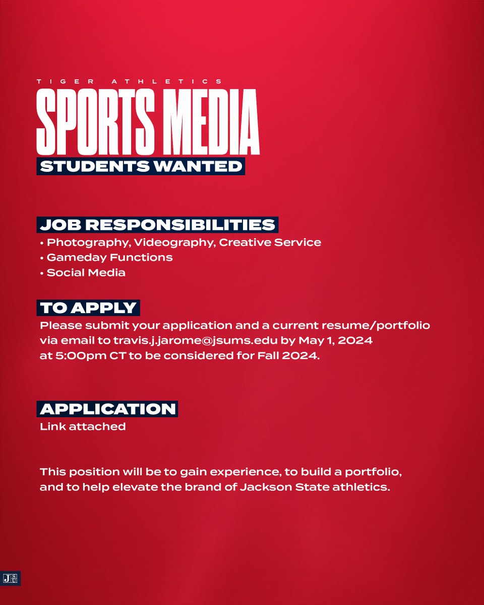 Students, now is your time to get involved We are looking for highly-motivated, hard-working students in our Sports Media department, application link below 🔗 | bit.ly/4avB4s6 #TheeILove | #BleedTheeBlue