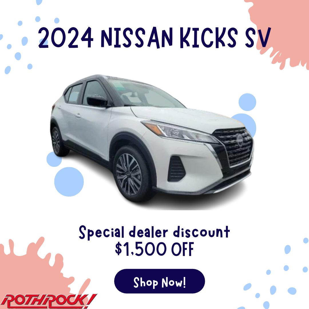Shopping for a new vehicle can be messy, but we make it simple and easy at Rothrock Motors! Quickly schedule your free test-drive in this 2024 Nissan Kicks! bit.ly/3VQp400