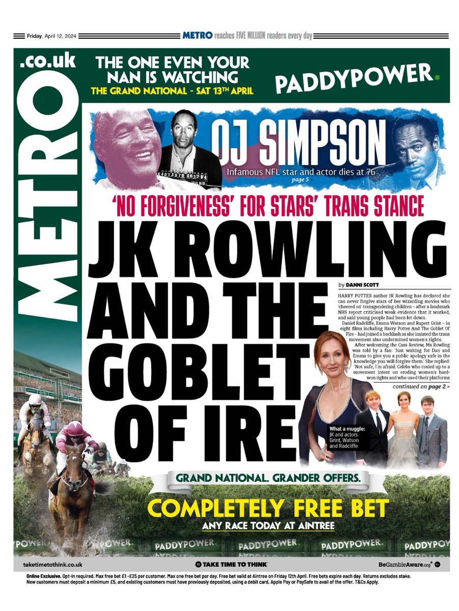 Introducing #TomorrowsPapersToday from:

#Metro

JK Rowing and the goblet of Ire 

Check out tscnewschannel.com/the-press-room… for a full range of newspapers.

#journorequest #newspaper #buyapaper #news #buyanewspaper