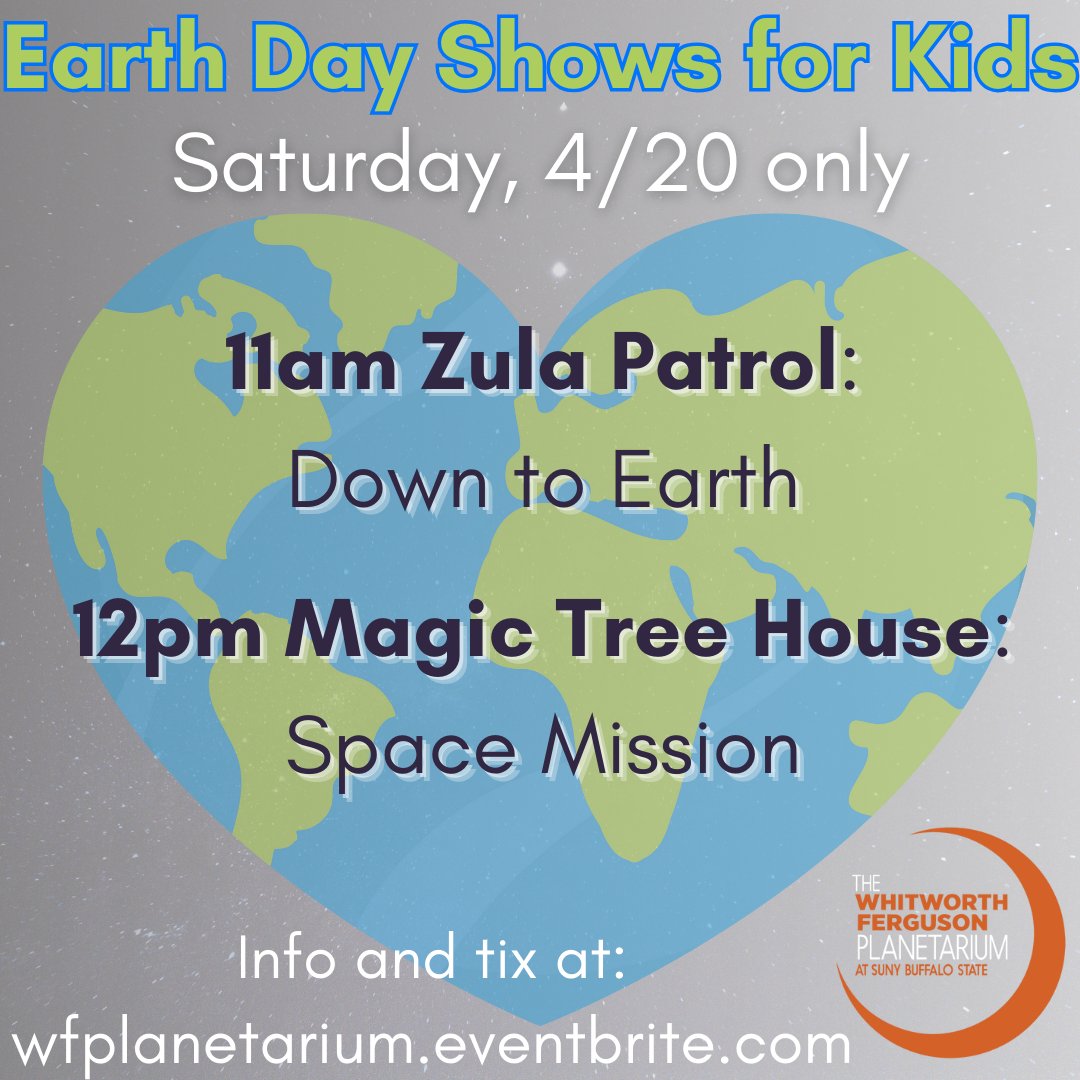WFPlanetarium's tweet photo. We hope our younger audiences will join us for special Earth Day inspired showings on Saturday, April 20th! 
https://t.co/rBnRDpQvIa https://t.co/x9JfnoqWiE