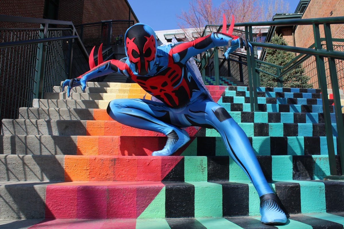 2099 / Leonardi (Me!):

I made this suit just to meet Rick Leonardi at HeroesCon, and it was so worth it. Like Ditko, I put a lot of time into getting the details right, even making the lenses and fins styled after his art. I had to include the cape too, it looks wrong w/o it