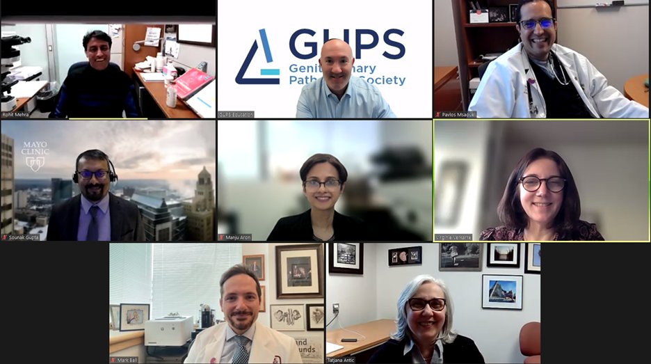 Thank you to the outstanding panel on Hereditary RCC #kidneycancer #gupath for the @GU_Path_Society Virtual Education Series event 4-11-2024!! Speakers: Drs. Tatjana Antic, Virginie Verkarre, Mark Ball, & Pavlos Msaouel Moderators: Drs. Manju Aron, Sounak Gupta, & Rohit Mehra