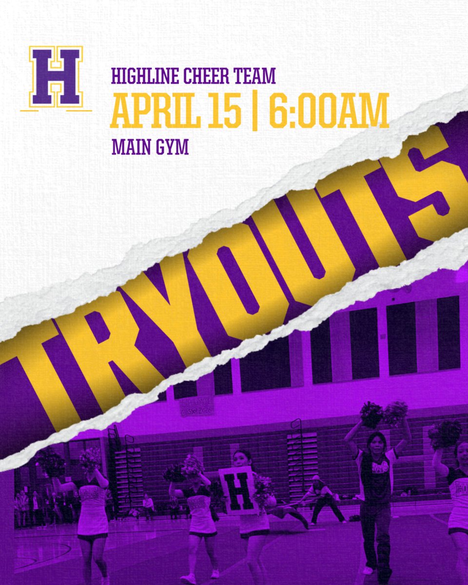 Want to be part of the HHS Cheer Squad for the 2024-25 school year? Tryouts begin on Mon., Apr 15 at 6:00am in the main gym. Tryouts are open to all 9th, 10th and 11th graders. You must be registered on Final Forms and have a current physical to attend tryouts. #buildtheship