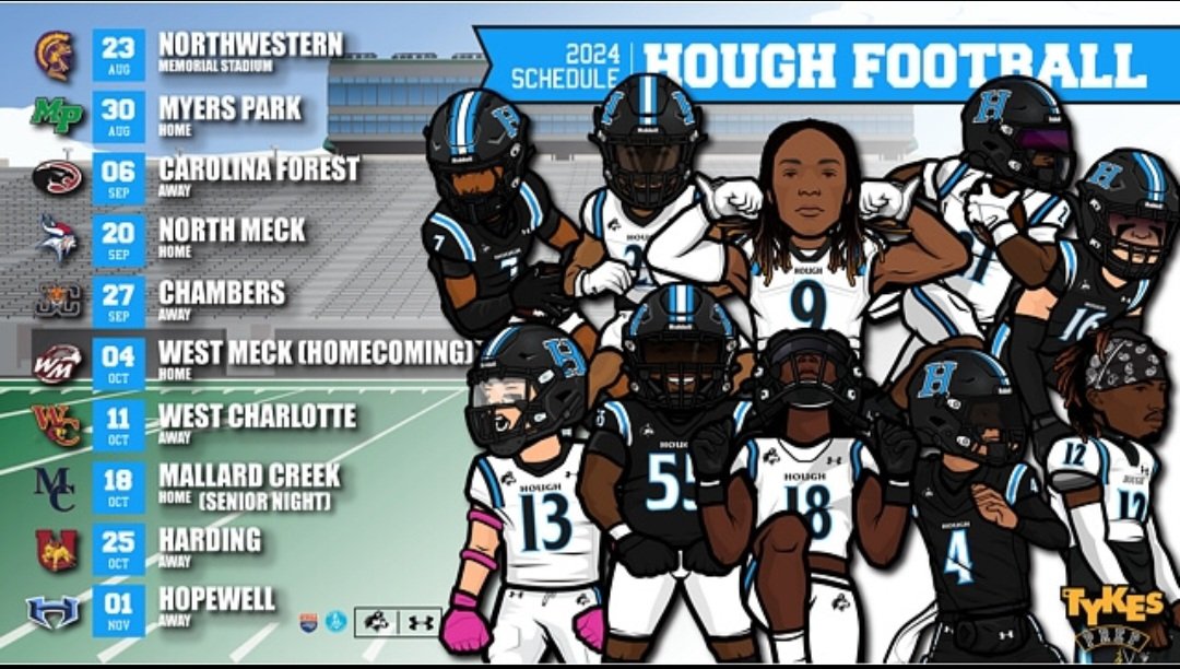 Official 2024 schedule out. We coming!!!! @HoughFB @HoughAthletics #Houghway