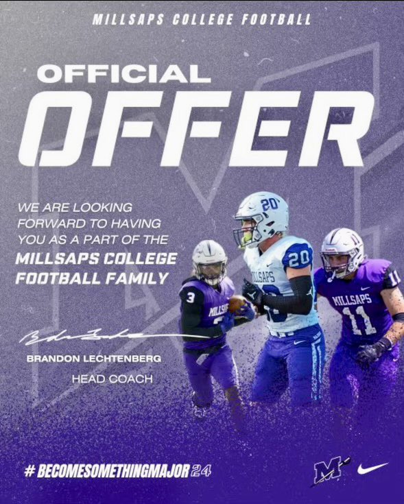 After a great talk with <a href="/coach_lonardo/">Coach Lo</a> … I have received a 5th offer from Millsaps College. #AGTG 

<a href="/TheCoachCassidy/">Josh Cassidy, Ed.D.</a> <a href="/hoyafbrecruit/">HoyaFBrecruiting</a> <a href="/hhshoyafootball/">Hoya Football</a> <a href="/coachdickmann/">Matt Dickmann</a> <a href="/rvfc10/">ronveal</a> <a href="/RecruitGeorgia/">Recruit Georgia</a> <a href="/FCProspects_/">First Class Prospects</a> <a href="/SouthernSwagg4/">Junior Baker NLR</a>
