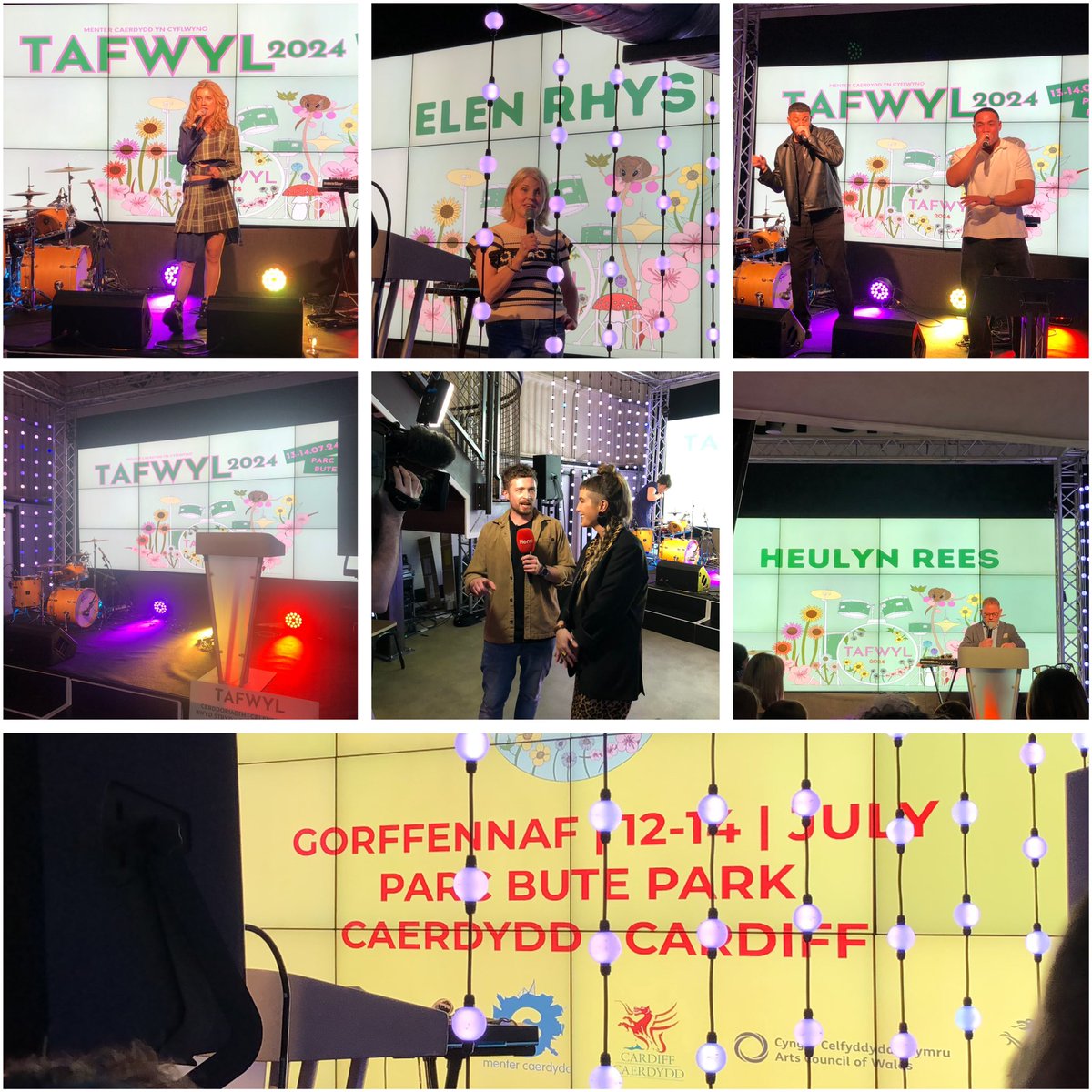 Pleser bod yn lansiad @Tafwyl heno ma. Edrych mlaen at fis Gorffennaf i weld holl dalent artistiaid gwych Cymru. 🏴󠁧󠁢󠁷󠁬󠁳󠁿Bydd stondin gynnon ni a sesiwn ym Mhabell Llais eleni. Bydd hefyd darllediad byw 📺 gan @s4c a @BBCRadioCymru @MenterCaerdydd #tafwyl24