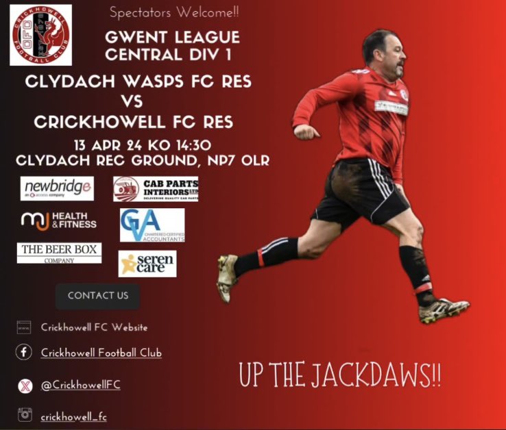 Firsts are away against 4th placed @cwmcarnathletic in the Gwent Prem. the Reserves are in their last league fixture of the season, with the two semi finals remaining. They take on @ClydachWasps Res in a game where they could snatch 3rd spot with a win