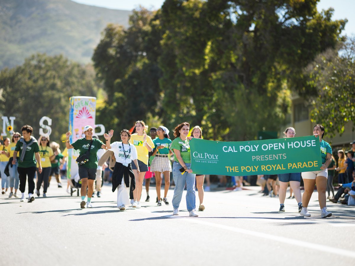 Welcome to Cal Poly's 31st Annual Open House! 💚 We are thrilled to have our new students, families, and supporters here exploring campus and San Luis Obispo. Know where to start? Check out our Cal Poly Orientation app for events and more 📲 orientation.calpoly.edu/openhouse