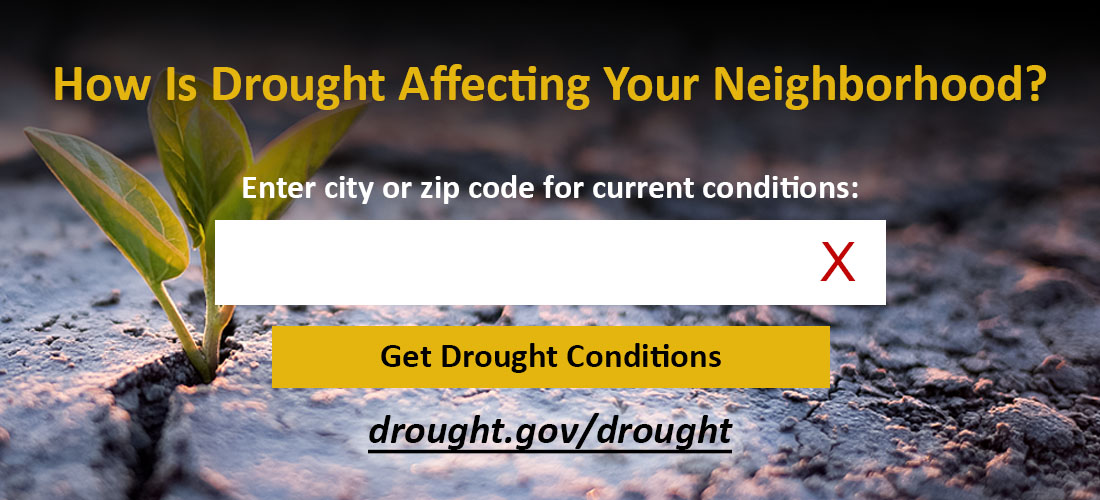 How is drought affecting your neighborhood❓ Enter your city or zip code at drought.gov/drought/ #DroughtMonitor