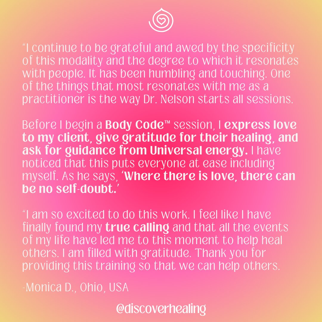 DiscHealing's tweet image. Could this be your true calling too?!  ❤️

#DiscoverBodyCode