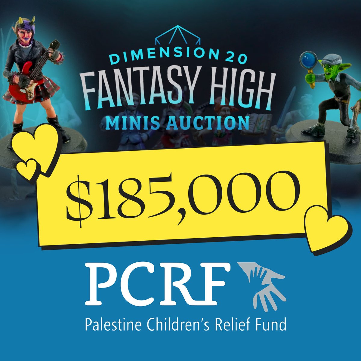 To wrap up the Fantasy High Freshman Year Minis Auction - thanks to the unbelievable generosity of fans, we were able to make a $185,000 donation to @ThePCRF! You can donate yourself using this link: pcrf1.app.neoncrm.com/forms/general