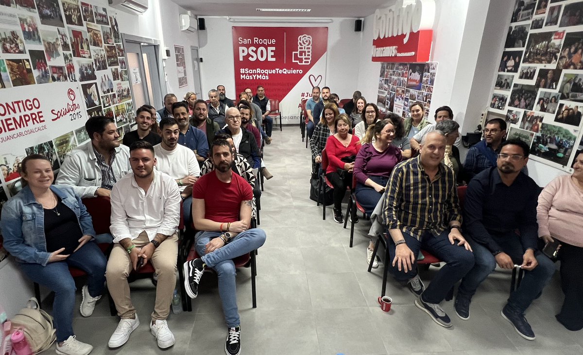 JCRuizBoix's tweet photo. Con las compañeras y compañeros del @Psoe_San_Roque en la celebración de la asamblea extraordinaria de la agrupación con motivo de las próximas #eleccioneseuropeas.

El @PSOE es un partido de sus militantes y tenemos que hacer llegar a todas y todos las políticas que se deciden desde Europa y donde los socialistas tenemos mucho que decidir.
