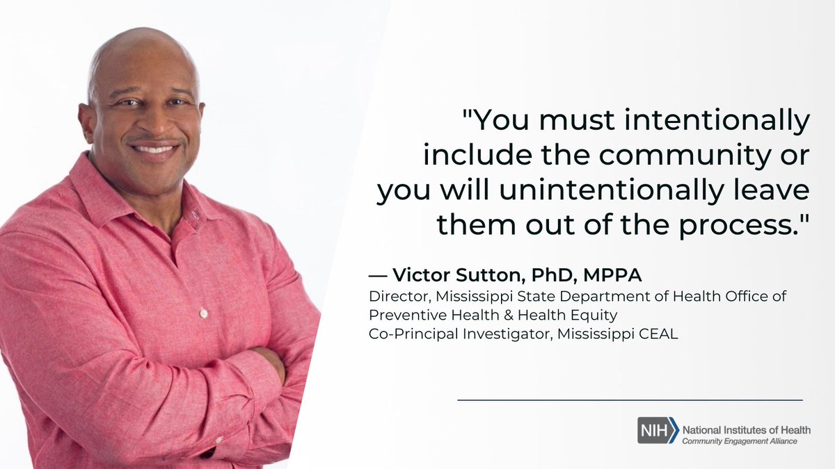 Community-engaged research (#CEnR) includes local people in the research process, bringing their lived experiences, needs, and strengths to each study. Explore the benefits of CEnR with #NIHCEAL: bit.ly/3RvFEyD @ms_ceal