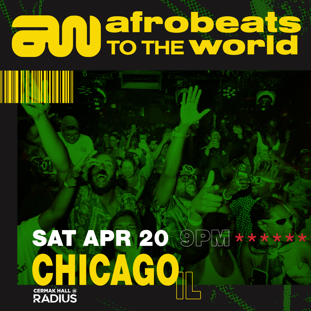 Experience the global beats of Afrobeats to the World! A night of dance and culture awaits you at Cermak Hall on Saturday, April 20th. Win tickets for you and a friend now! t.dostuffmedia.com/t/c/s/136106