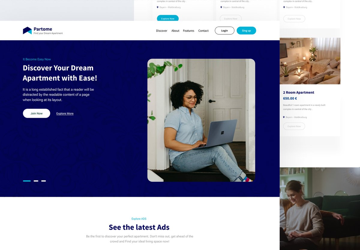 Aldeabi7's tweet photo. find your dream apartment platform UI 
#ui #website
#Design #uxdesign  #uiux #apartment https://t.co/O3J9aU7Awk