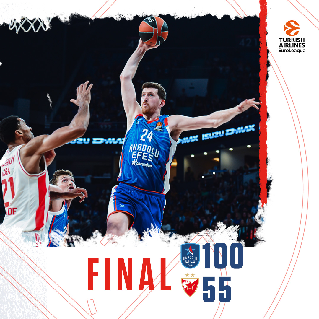 PLAY-IN’DEYİZ! 👊
Anadolu Efes 100 - 55 Kızılyıldız | Maç Sonucu

#BenimYerimBurası