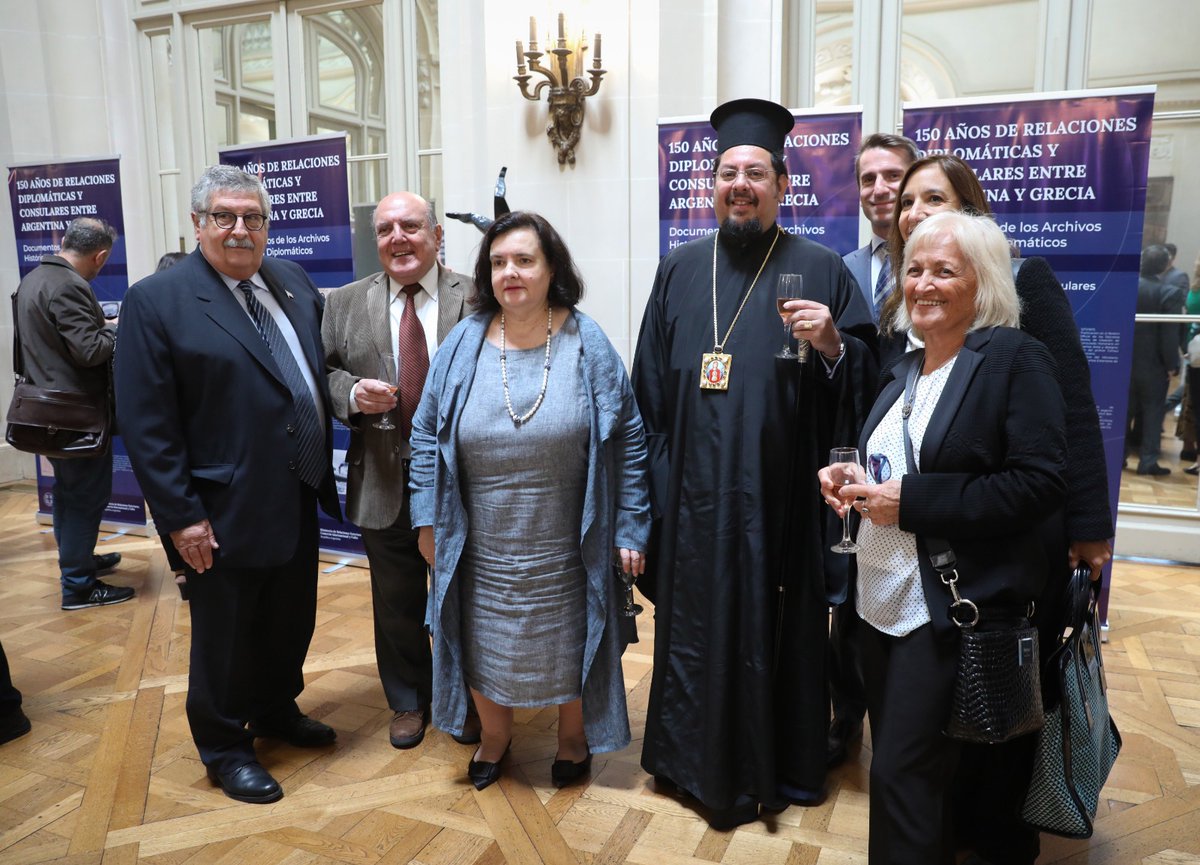 150 years of diplomatic relations with Greece Foreign Minister Diana Mondino and Greek Ambassador Elizabeth Fotiadou opened a documentary exhibition at the San Martín Palace to launch the year in which we complete 150 years of diplomatic relations between Argentina and Greece.