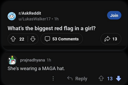 Reddit 'red flag'