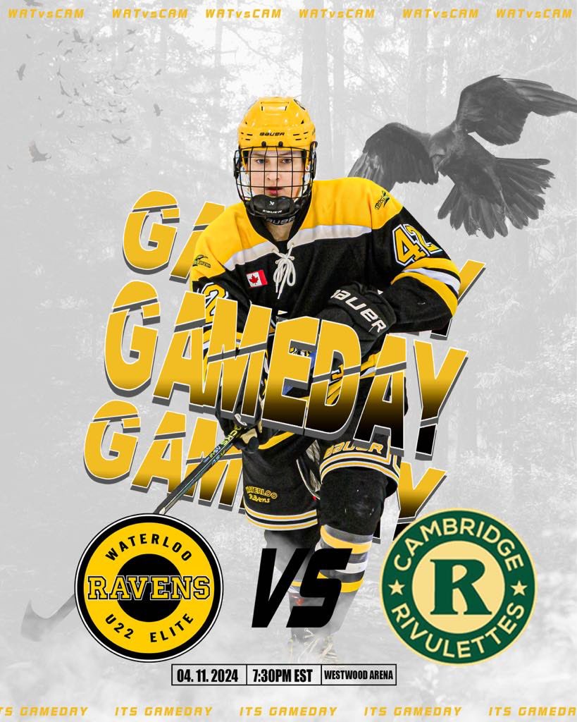 Waterloo Ravens U22 Elite (@wlooravensu22aa) on Twitter photo It all starts tonite! The Waterloo Ravens play their first game at Provincials vs our #regionalrivals, the Cambridge <a href="/Rivulettes/">Rivulettes</a>. Game time is 7:30 at Westwood Arena.
#RAVEn #LetsGORavens ๐กโซ๏ธโช๏ธ #owhaprovincials2024 #owhlU22AAElite #womenshockey It all starts tonite! The Waterloo Ravens play their first game at Provincials vs our #regionalrivals, the Cambridge <a href="/Rivulettes/">Rivulettes</a>. Game time is 7:30 at Westwood Arena.
#RAVEn #LetsGORavens ๐กโซ๏ธโช๏ธ #owhaprovincials2024 #owhlU22AAElite #womenshockey