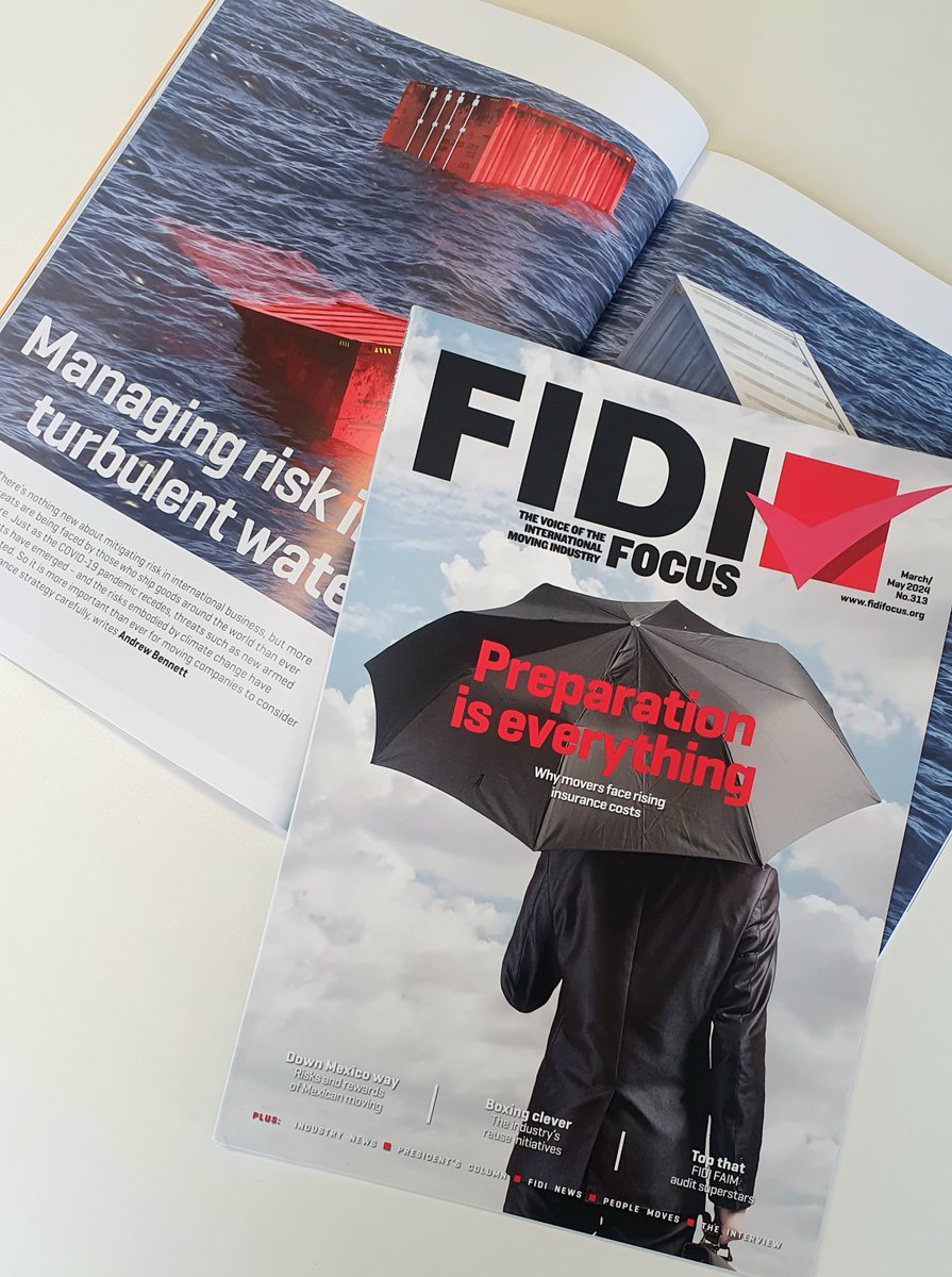 A fitting cover for this month of April showers? The current issue of @FIDIglobal explores the deep waters of insurance for companies that ship goods around the world.