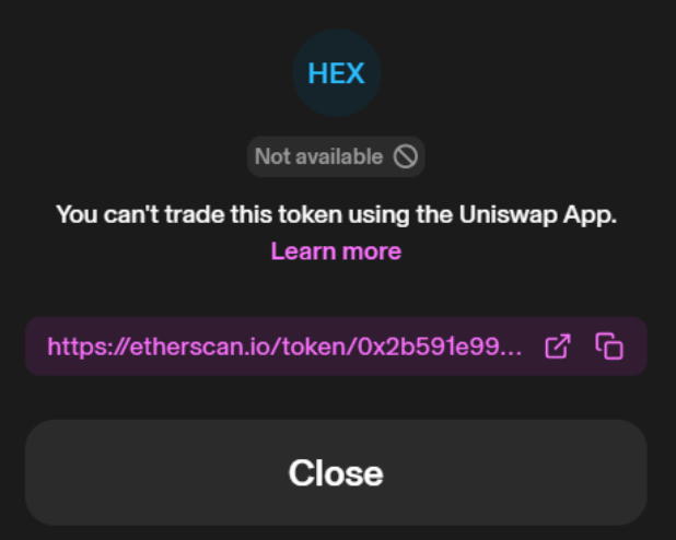 Luke_Adams5's tweet photo. @ErikVoorhees At first, the SEC came for the #Hexcians and called us a scam and @Uniswap helped them harm us through censorship.
Now they are coming for Uniswap. https://t.co/XCsDeKEGyM