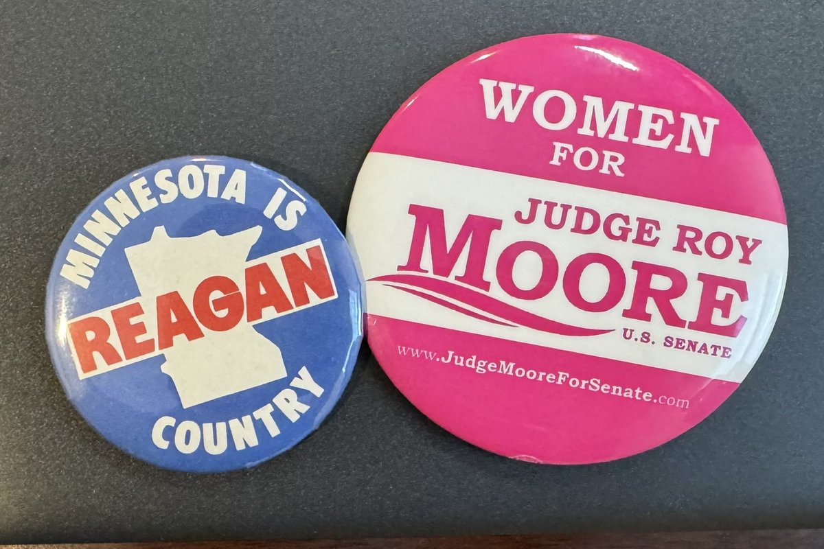The two most ironic buttons in my collection.