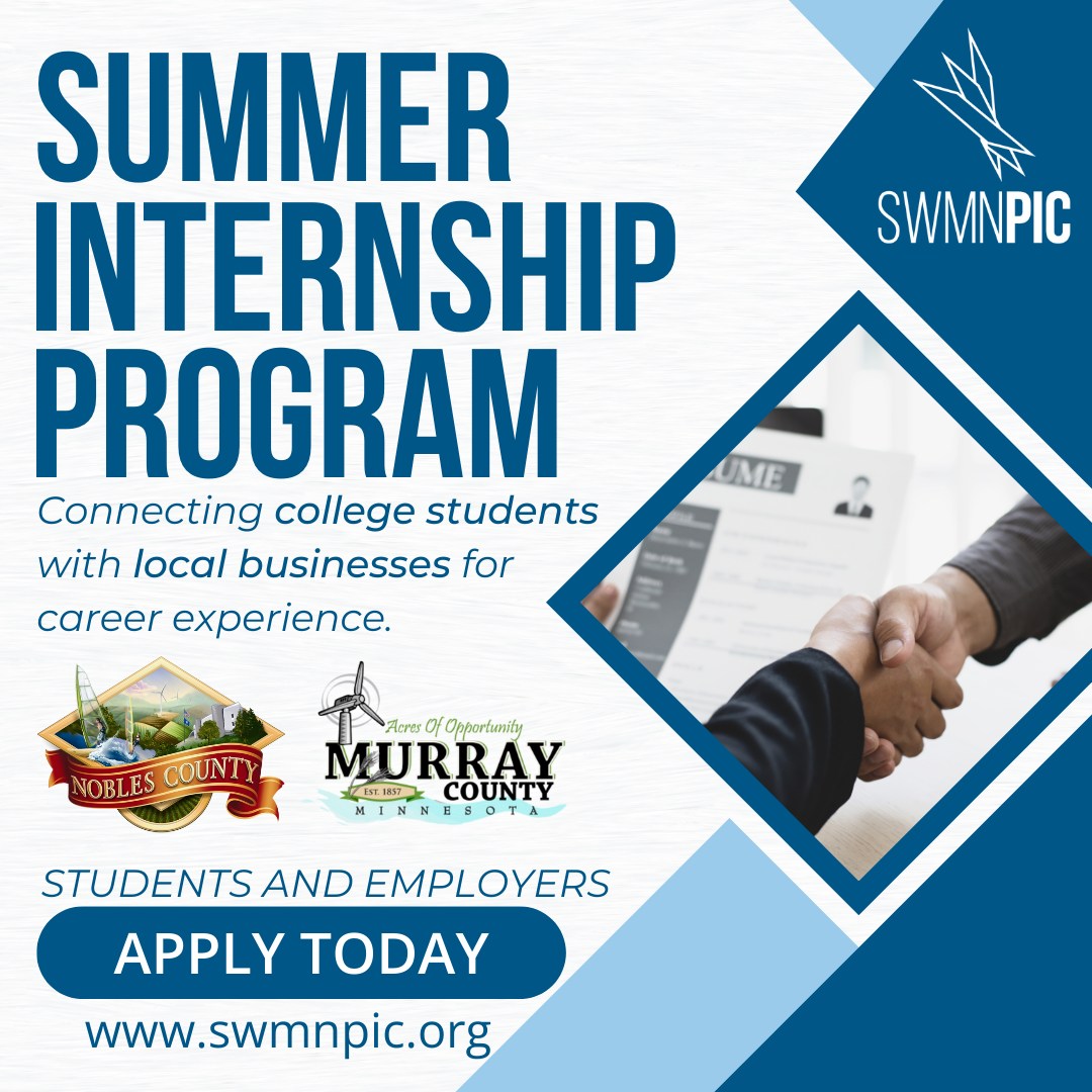 Looking for an internship this summer? Apply at swmnpic.org #minnesotawest #learnwithpurpose