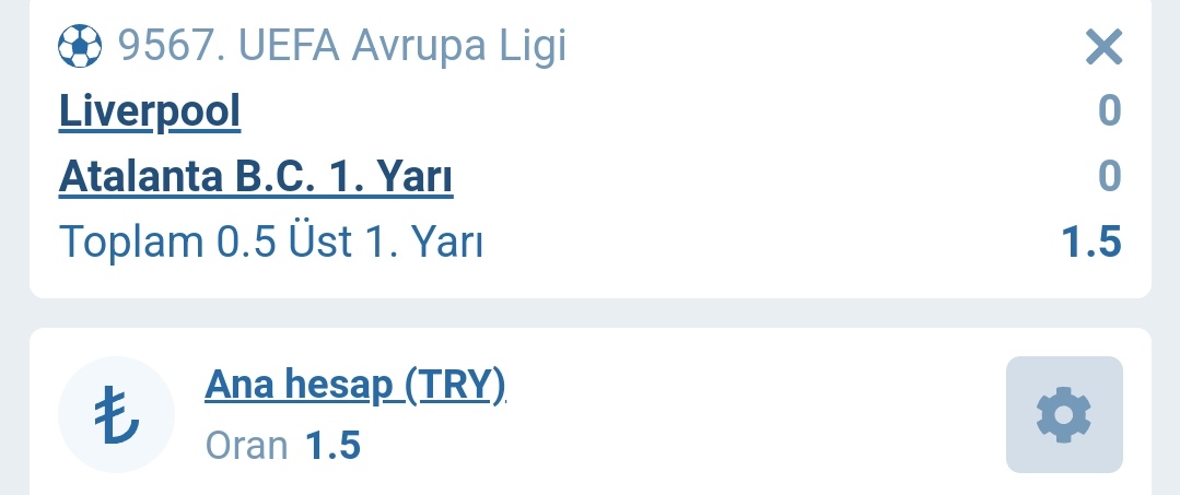 🔥Tekli  

Tercih: İlk yarı gol çıkmasını bekliyorum. 

Oran: 1.50
 #bahis #iddaa #bet #rolling #banko #kupon #tonalibetting #kasakatlama #Canlibahis  #livebet  #futbol #canliiddaa #sportsbetting #basketbol #iddaatahmin #nesine  #kasakatlama