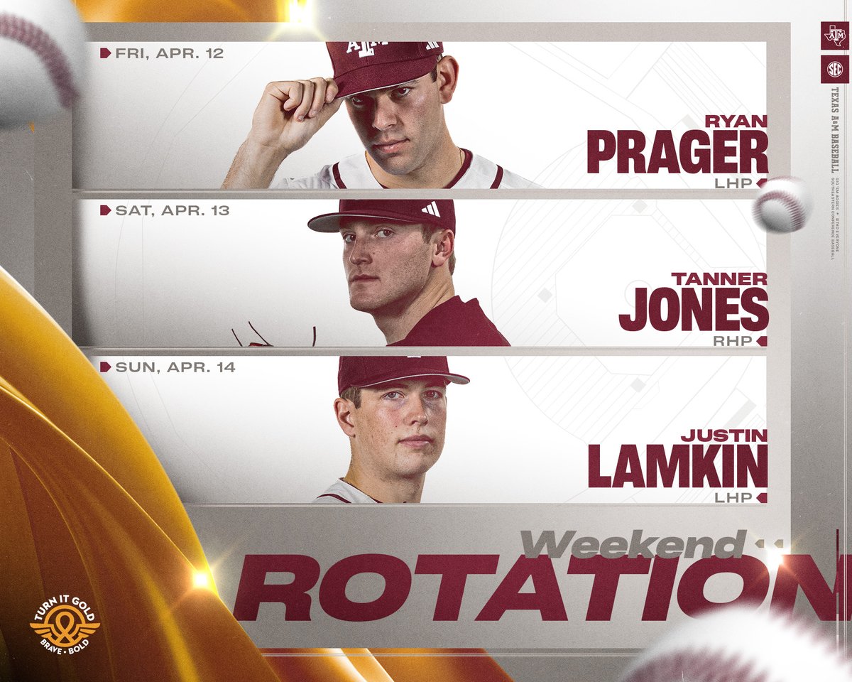 Rotation remains Prager, Jones, Lamkin. #GigEm