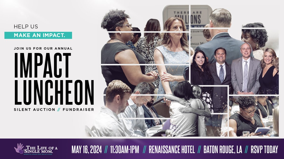 Join us for our Impact Luncheon! Whether you are a former single mom, were raised by a single mom, or have a special single mom in your life, this event highlights our impact &amp; how we are able to join together to help ensure that #nosinglemomwalksalone. thelifeofasinglemom.com/event/tlsm-imp…