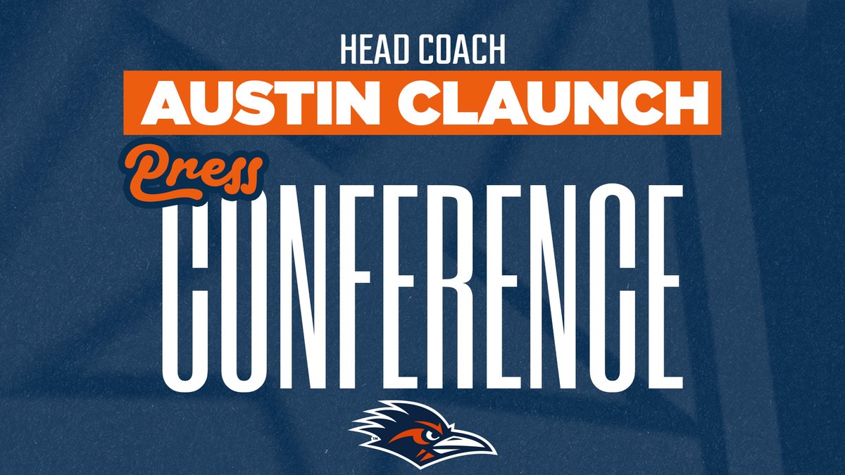 Can't make it out to the press conference introducing @AustinClaunch05 as the new UTSA head coach? Check it out live on the live stream👇 💻 bit.ly/3Jgsemg #BirdsUp🤙 | #LetsGo210