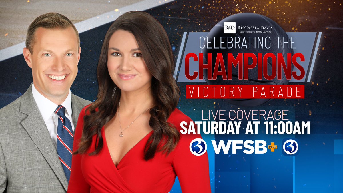 Just when I thought I would never again be allowed outside my little Sunday morning half hour….there was an emergency need for a parade co-host and I’m back on the team! Join @CaitlinMFrancis and me Saturday at 11am on @WFSBnews as we celebrate your champion @UConnHuskies!