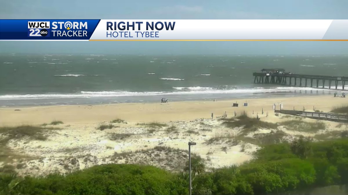 Rough surf near the coast today. Wind gusts of 30-40 mph. #TybeeIsland