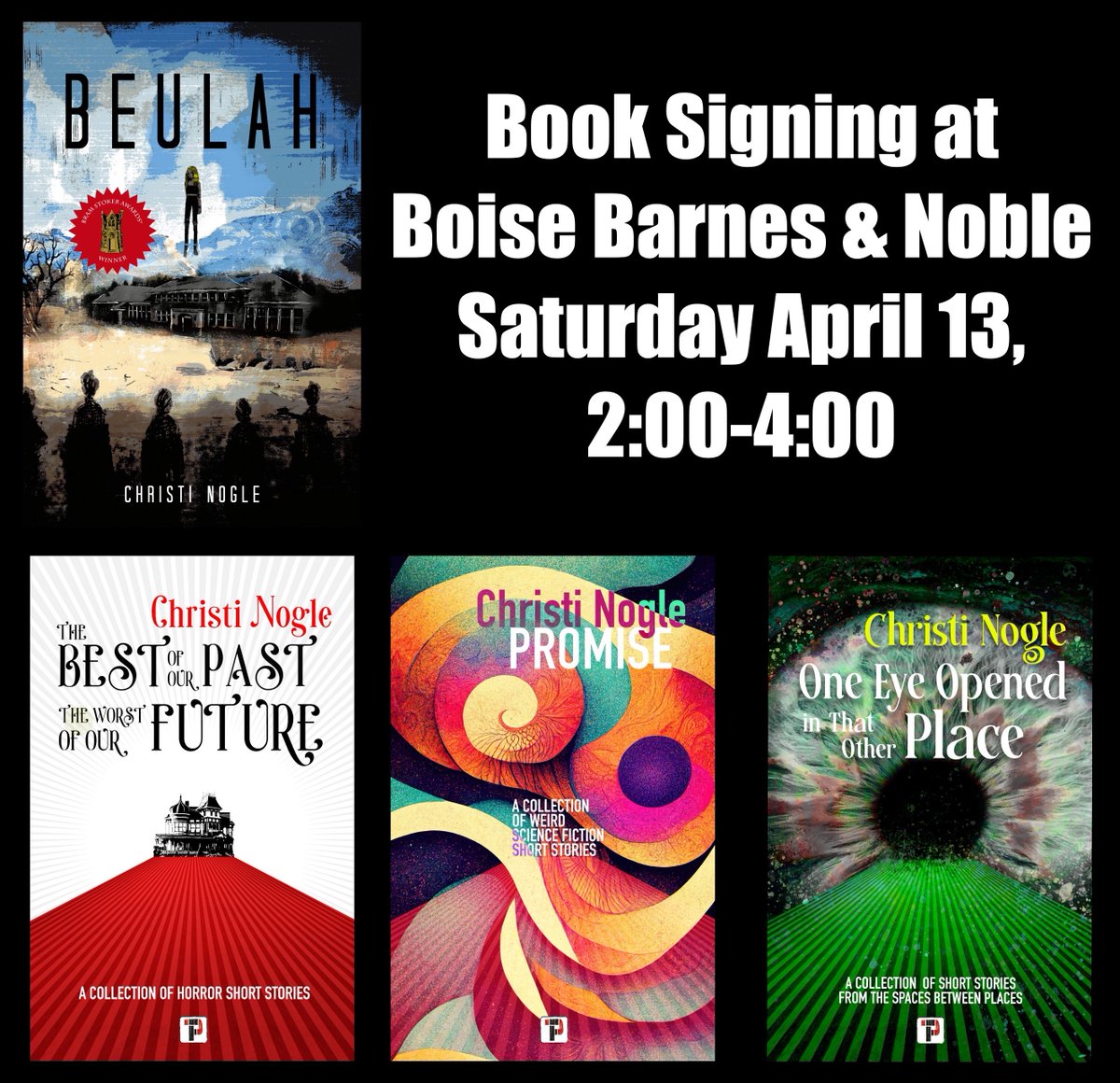 I'll be signing books this Saturday at the Boise Barnes & Noble 2:00-4:00. If anyone is around, I would love it if you stopped by!