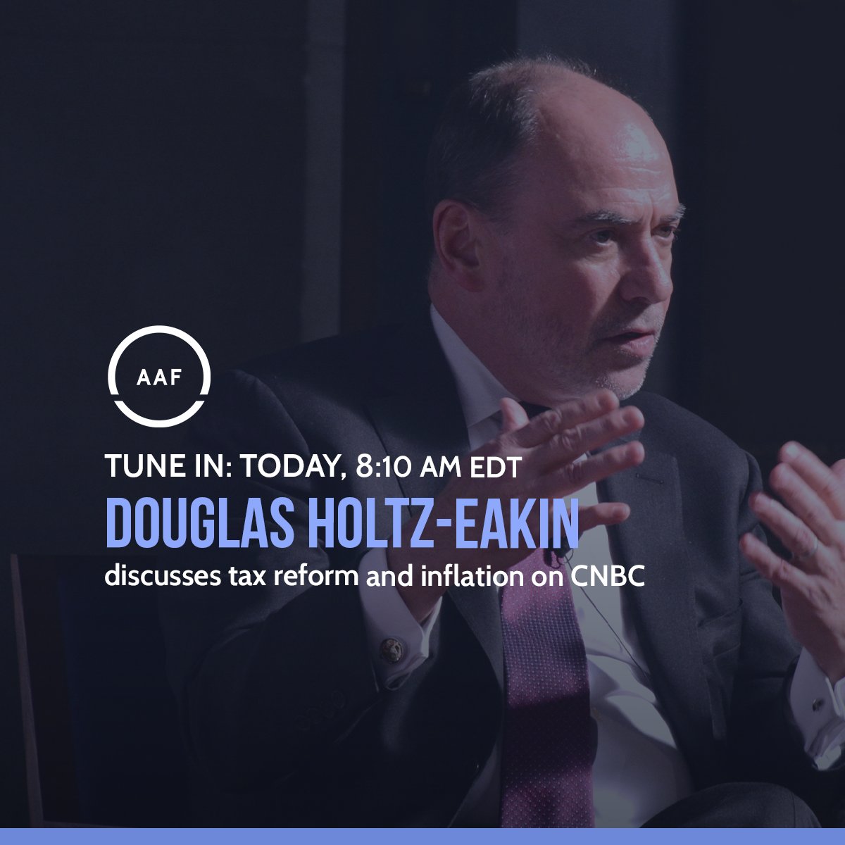 TUNE IN: AAF President @djheakin discusses tax reform and inflation on CNBC at 8:10 am EDT. cnbc.com/live-tv/