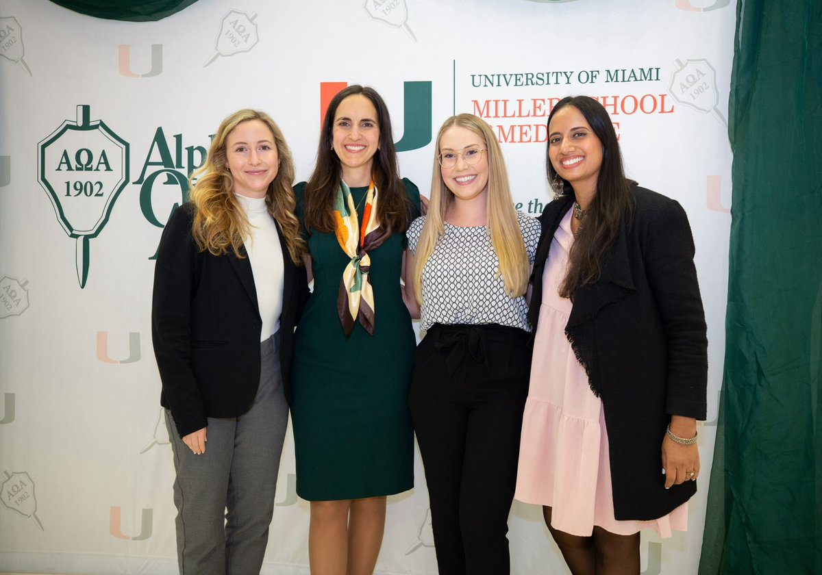 Some of my incredible @umiamimedicine mentors were there to support me and @gabriellafrodri in our Alpha Omega Alpha Medical Honor Society induction! I am so glad to have such strong female role models.